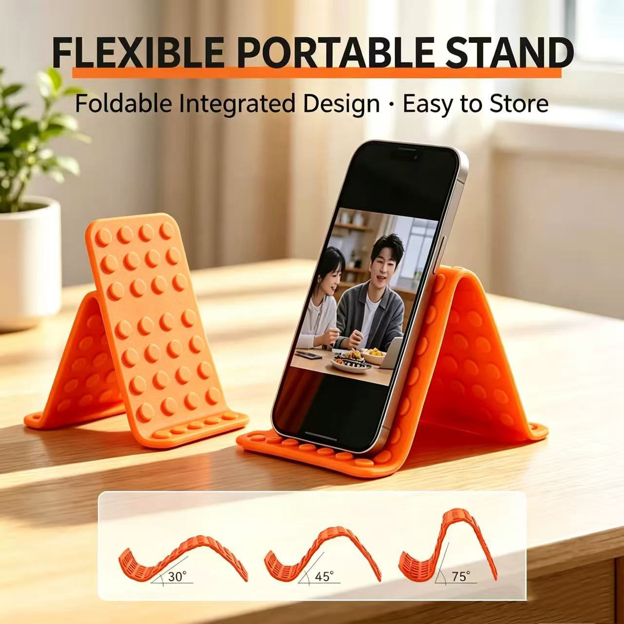 Laptop Stand - Draagbare universele telefoonstandaard, hoekverstelbaar, siliconen houder