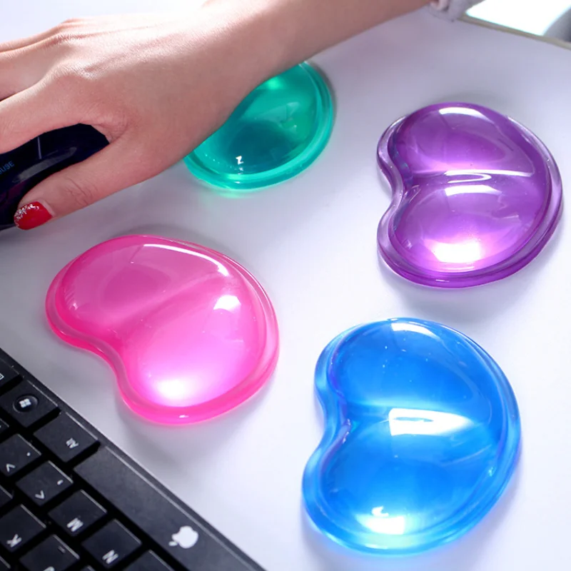 Laptop Mouse - Siliconengel polssteun Hartvormige doorschijnende ergonomische muismat