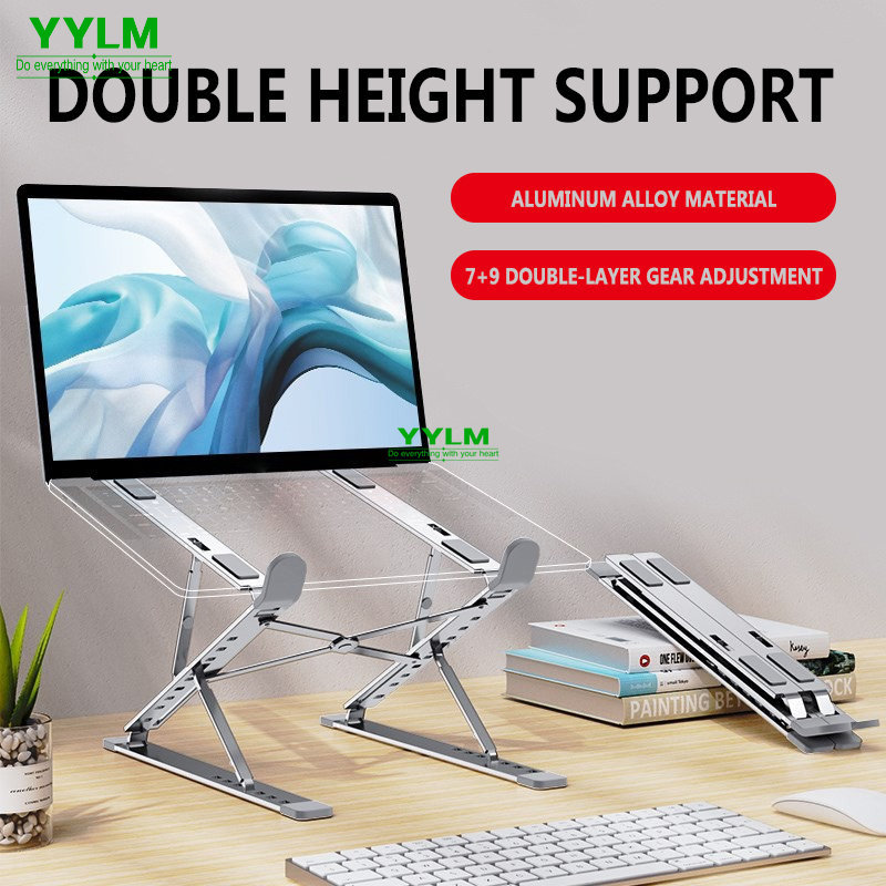 Laptop Cooling Pad - YYLM N8 Laptopstandaard Aluminium voor Macbook