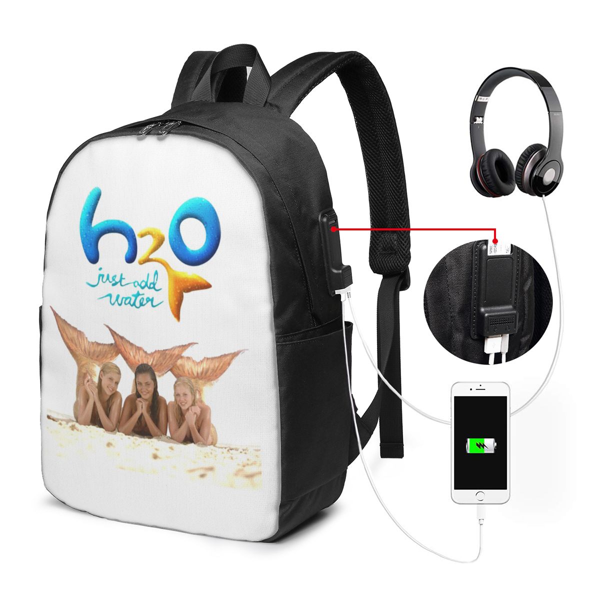 Laptop Bag - Cartoon Anime H2O Voeg gewoon water