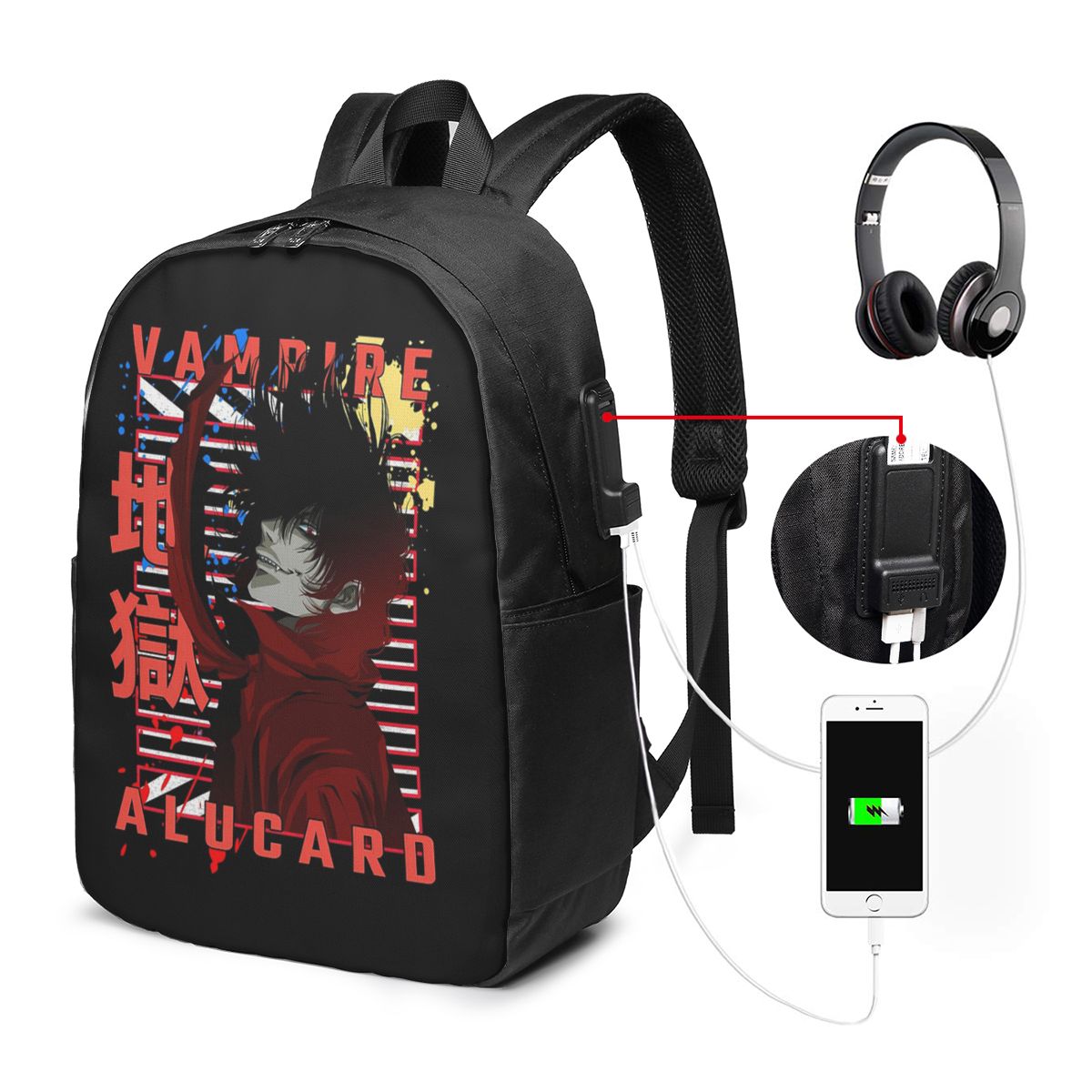 Laptop Bag - Alucard Hellsing Manga Rugzak Reisnotebooktas Computer