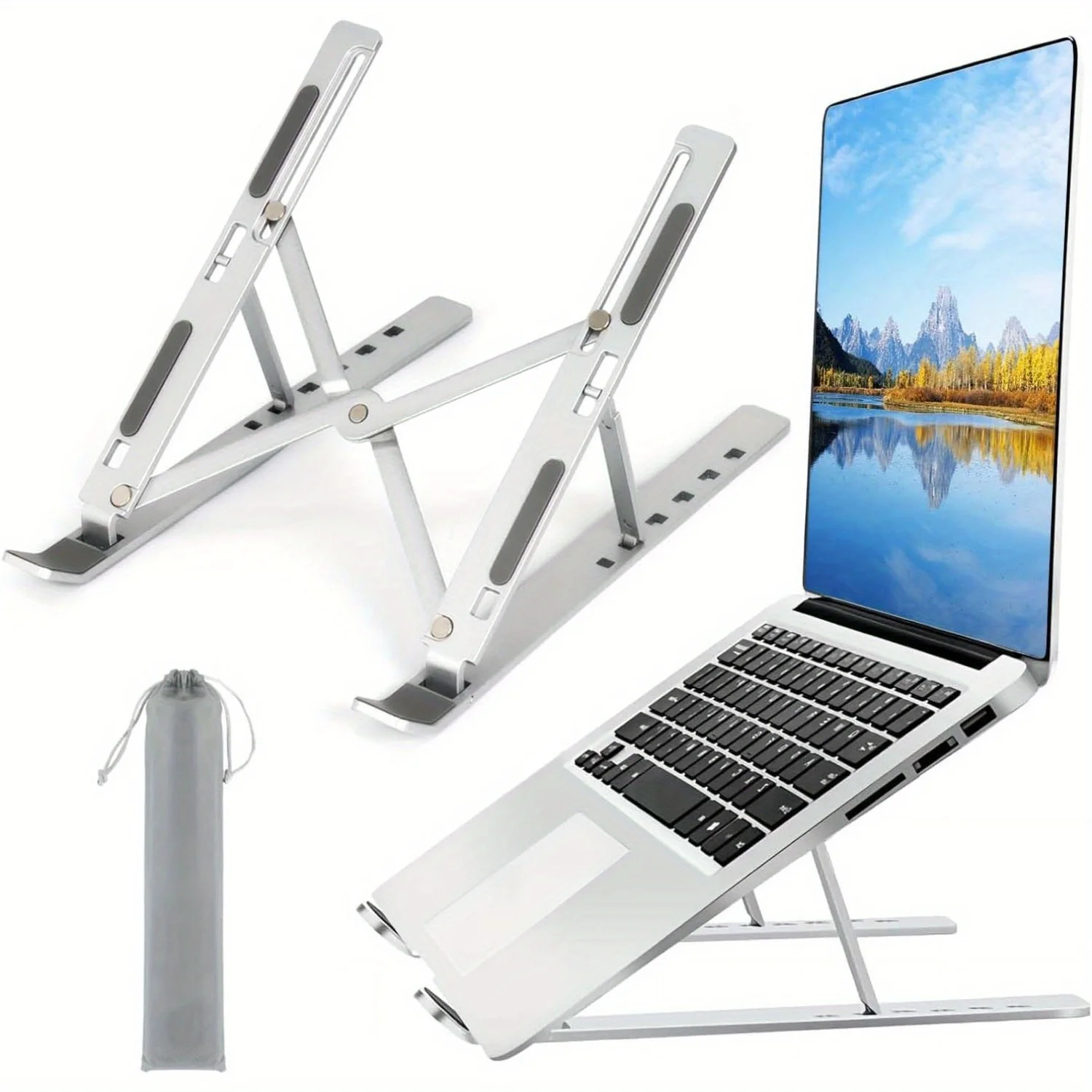 Laptop Cooling Pad - Verstelbare aluminium laptopstandaard - hoogte met