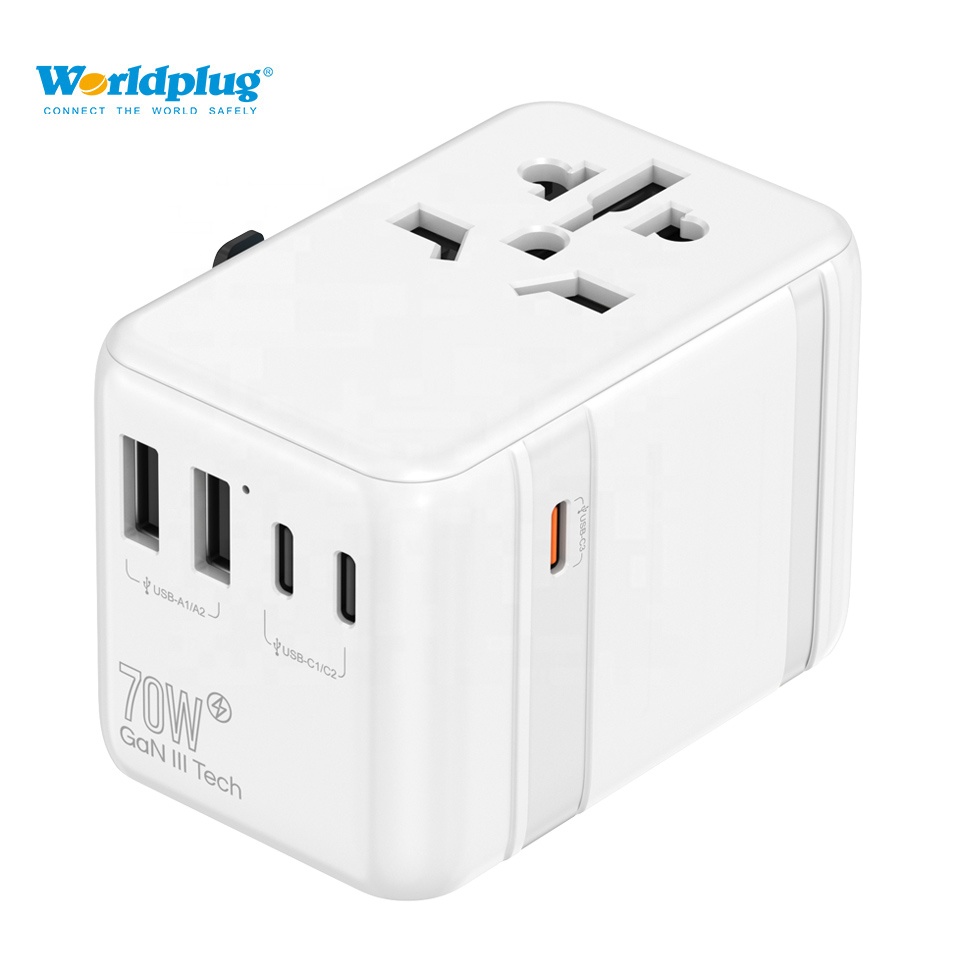 Laptop Charger - Universele wereldwijde wandcontactdoos-adapter USB mobiele telefoon