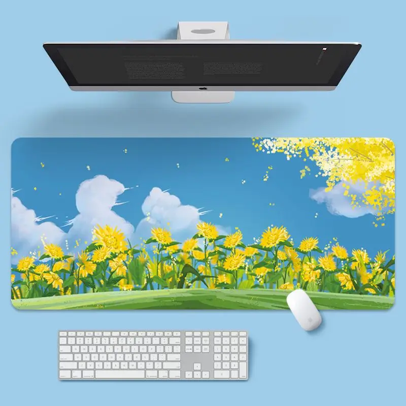 Laptop Mouse - 800x300x2mm schattig toetsenbordmat groot bureauonderlegger antislip