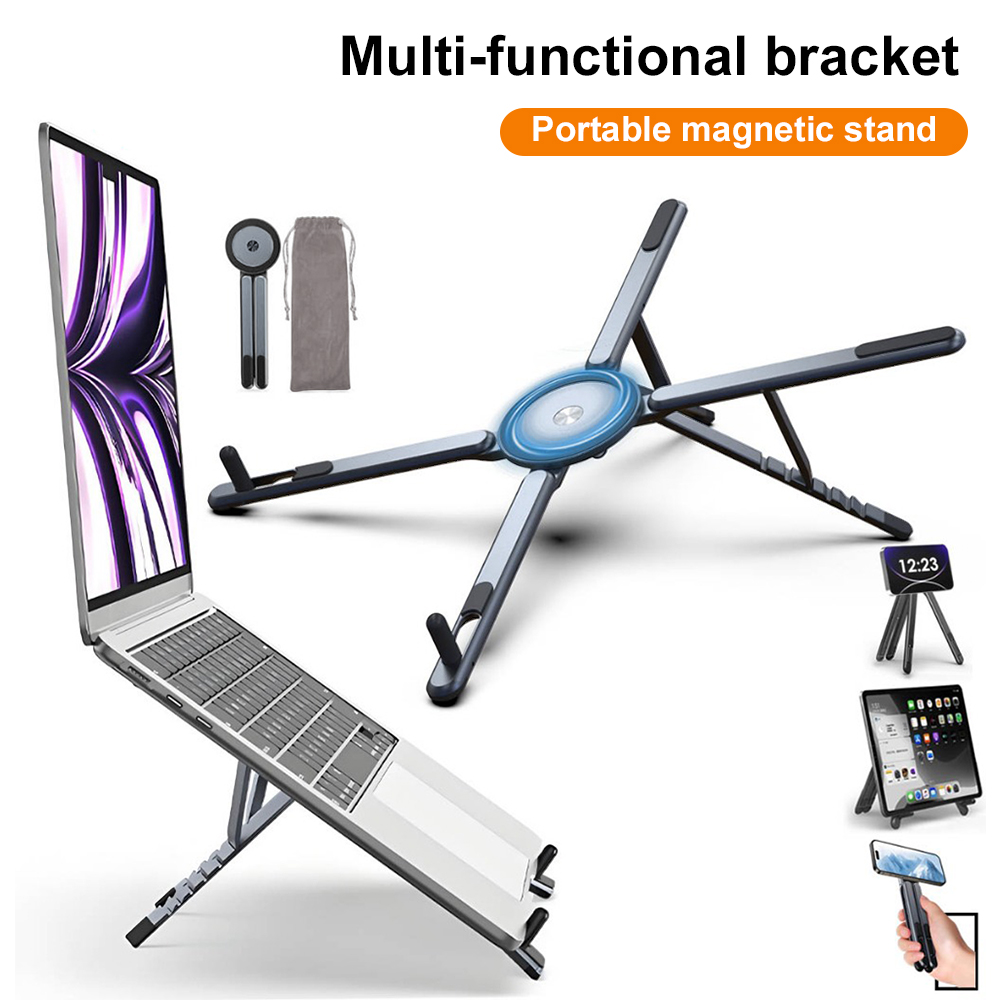 Laptop Stand - Draagbare magnetische telefoonhouder & selfie stick