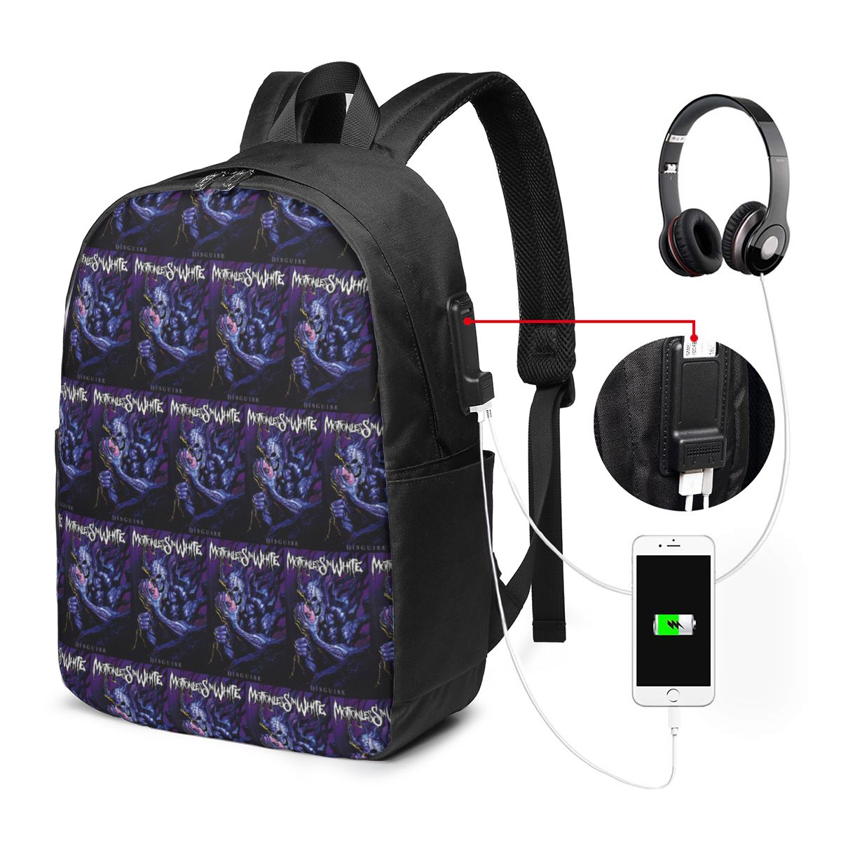 Roerloos in witte rugzak Reisn - Laptop Bag recensie en prijs