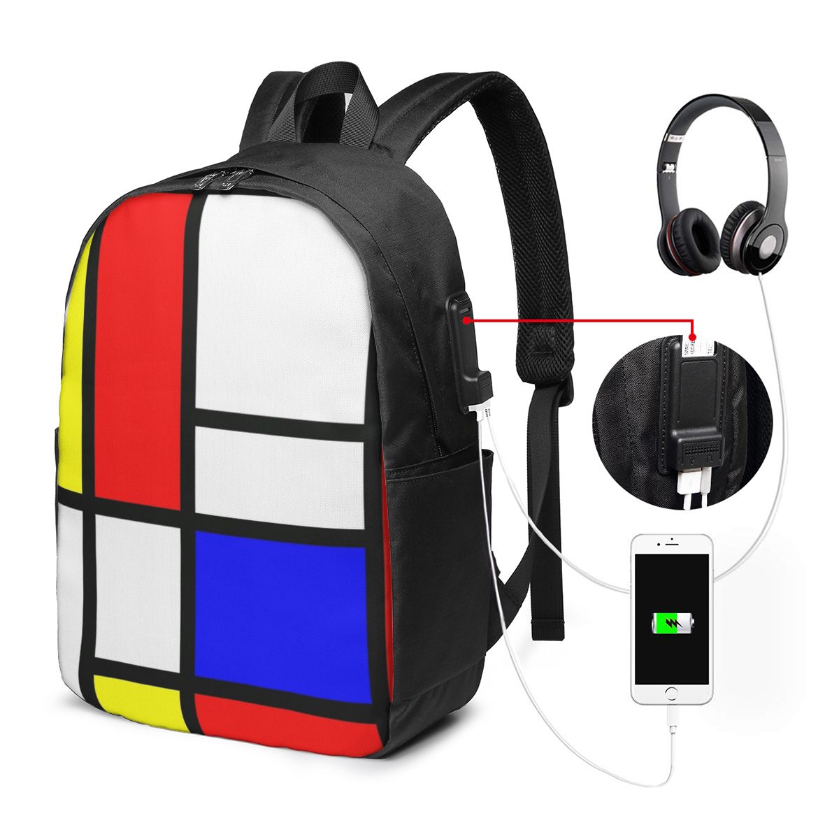 Piet Mondriaan Compositie Rugz - Laptop Bag recensie en prijs