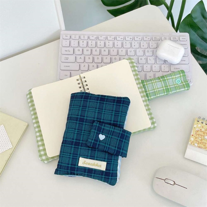 Groen-witte gingham handgemaak - Laptop Sleeve recensie en prijs