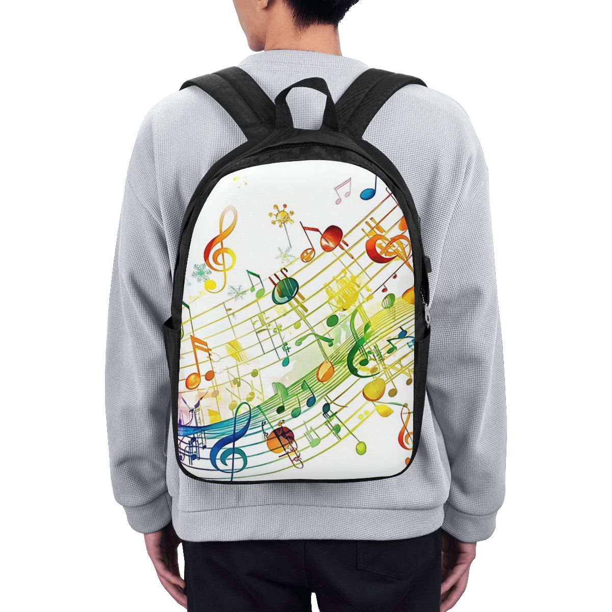 Abstracte pianotoetsen met muz - Laptop Bag recensie en prijs