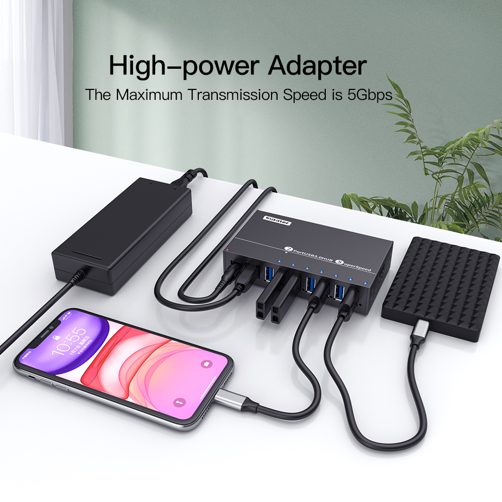 A173 7 Poorten USB3.0 Metalen  - Usb Hub recensie en prijs